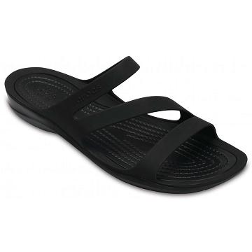 Crocs Swiftwater™ Szandál Női Fekete | HU 0485JPQJ